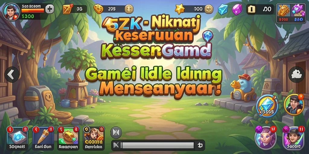 Tampilan gameplay <strong>5ZK</strong> menunjukkan karakter yang sedang mengumpulkan sumber daya.