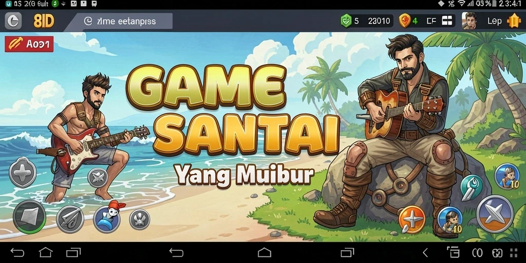 Screenshot menampilkan gameplay seru di 8ID dengan desain warna-warni.
