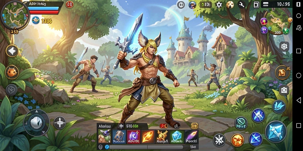 Tangkapan layar utama API36 yang menampilkan aksi RPG yang mendebarkan.