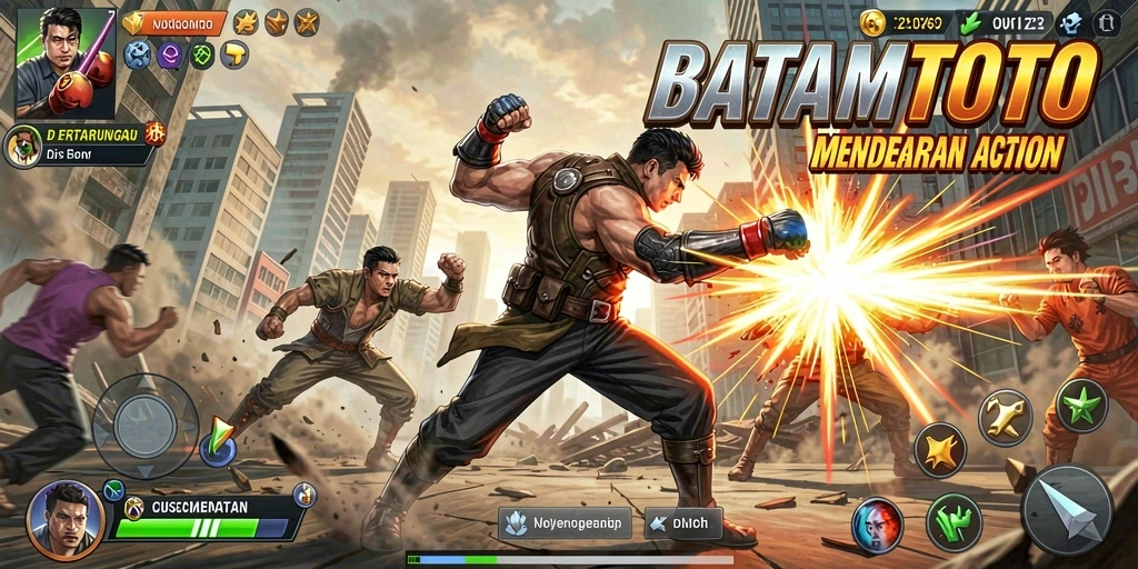 Tampilan aksi mendebarkan dari gameplay BATAMTOTO.