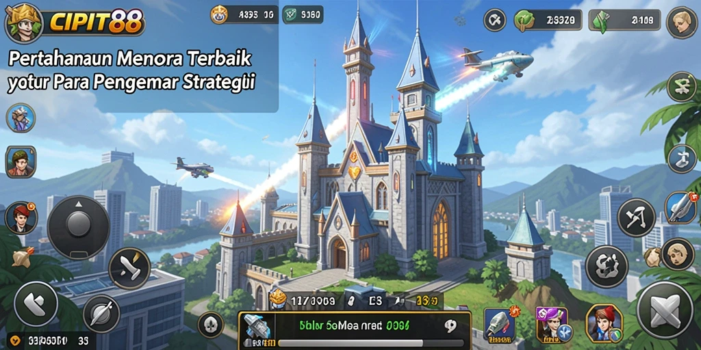 Tampilan gameplay seru dengan strategi Tower Defense di CIPIT88.