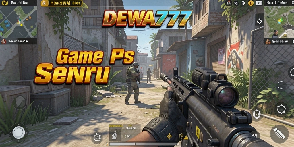Tampilan gameplay menegangkan dari DEWA777 dalam aksi FPS.