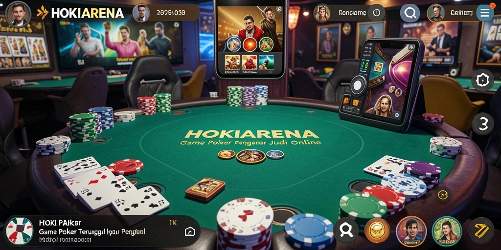 Tangkapan layar HOKIARENA menampilkan momen seru permainan Poker.