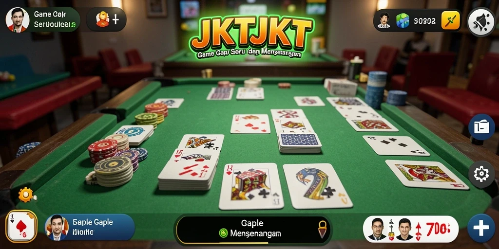 Tampilan gameplay seru di JKTJKT dengan teman-teman.