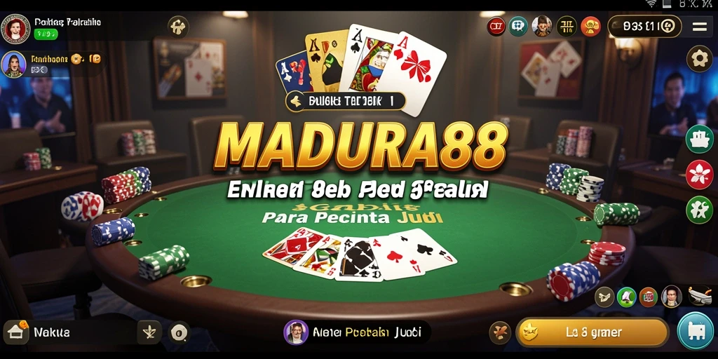 Tangkapan layar menunjukkan pengalaman gameplay Poker yang seru.