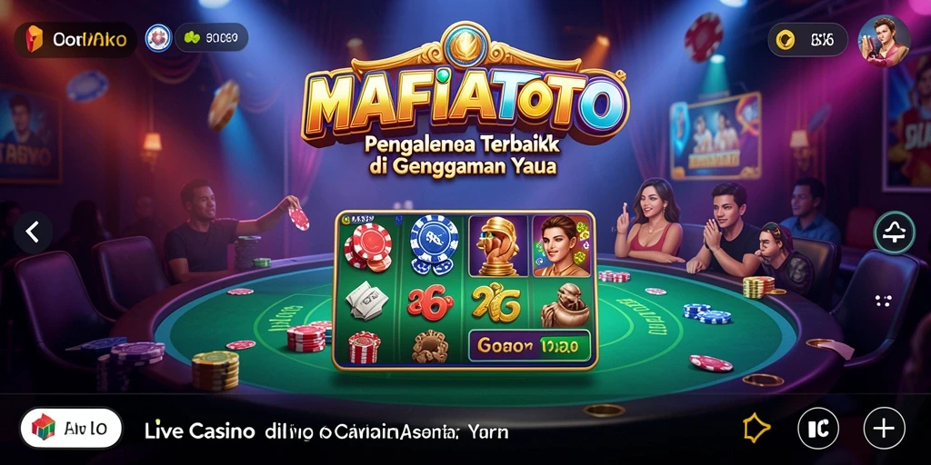 Tangkapan layar MAFIATOTO menampilkan dealer langsung dengan permainan yang mendebarkan.