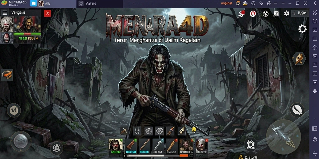 Tampilan gameplay MENARA4D yang menegangkan saat menjelajahi menara angker.