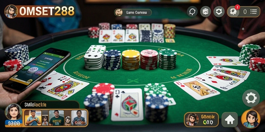 Gameplay seru dalam permainan Gaple yang menarik.