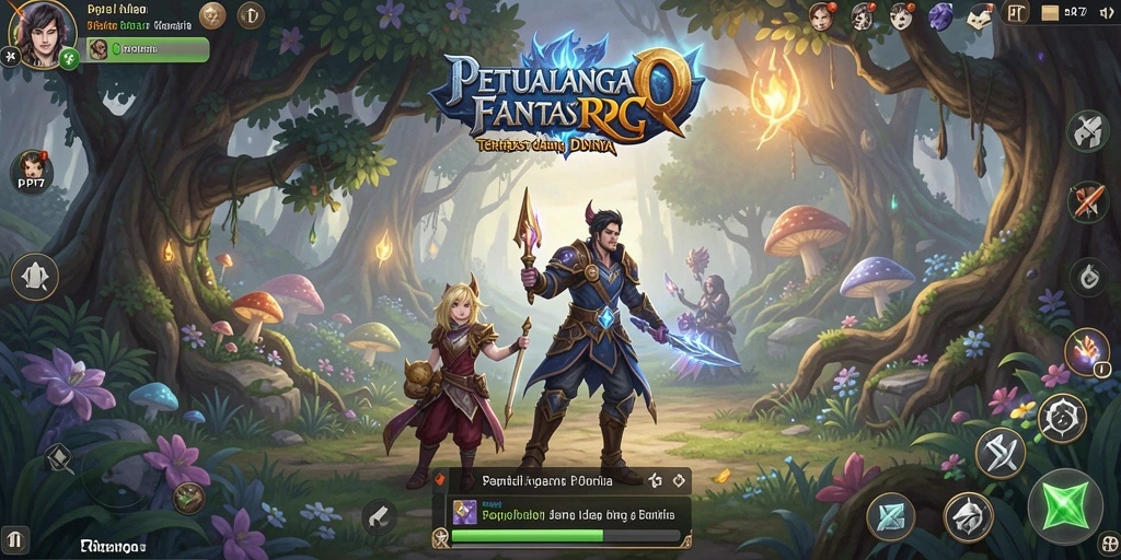 Tampilan gameplay PP7 menunjukkan petualangan RPG yang seru dan interaktif.