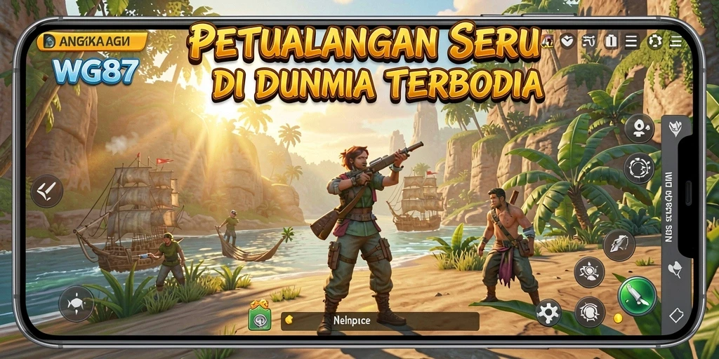 Screenshot gameplay WG87 menampilkan eksplorasi dunia yang luas.